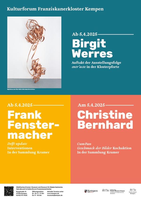 Plakat Ausstellung Werres | Fenstermacher | Bernhard, © Kulturamt Kempen