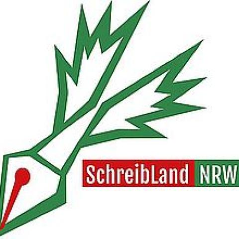 Schreibfeder mit dem Schriftzug Schreibland NRW